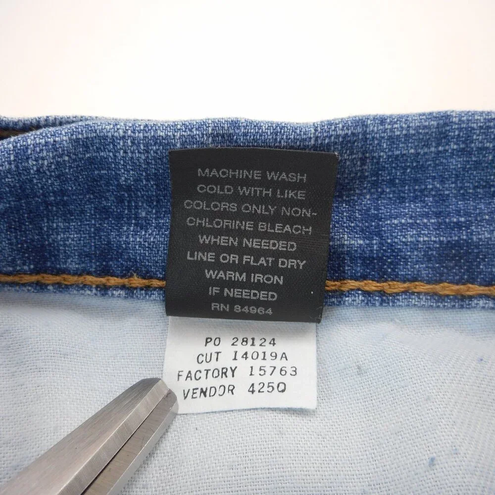 Express Men's size 38 x 32 [Actual 36x32] Denim Jeans Randigo Button Fly Blue